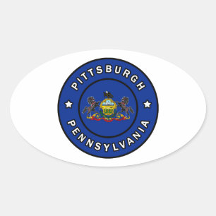 Pittsburgh Pennsylvania Ovaler Aufkleber