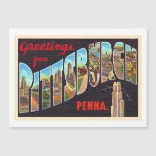 Pittsburgh Pennsylvania PA Large Letter Postcard Magnetkarte