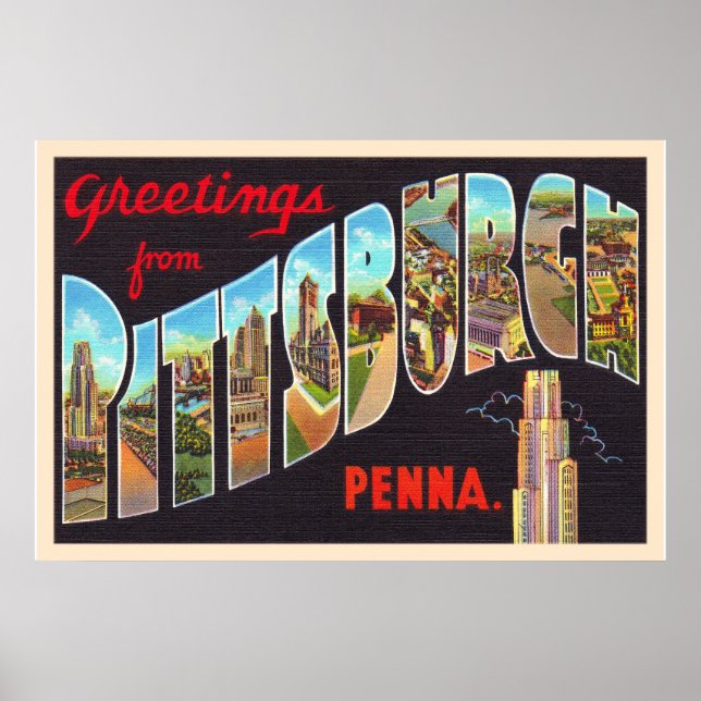 Pittsburgh Pennsylvania PA  Large Letter Postcard Poster (Vorne)