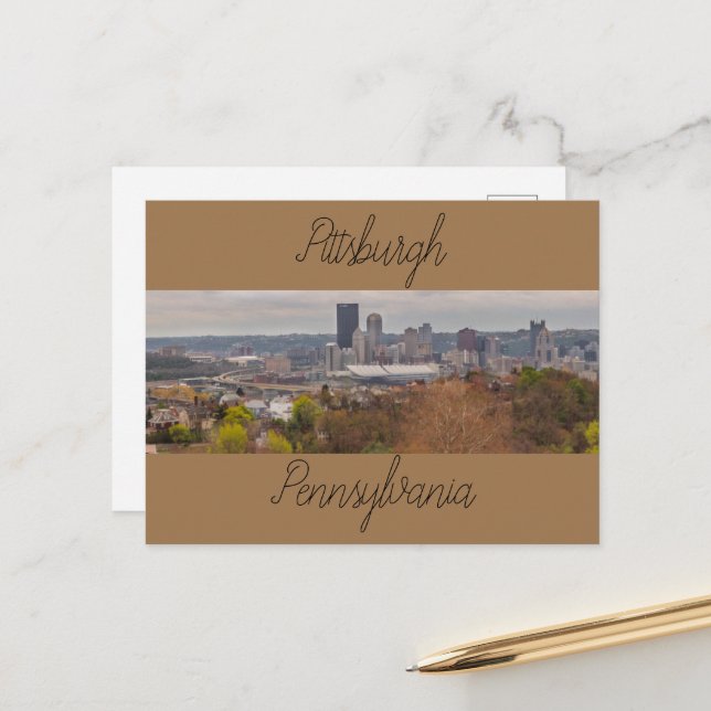 Pittsburgh Pennsylvania Postkarte (Vorderseite/Rückseite Beispiel)