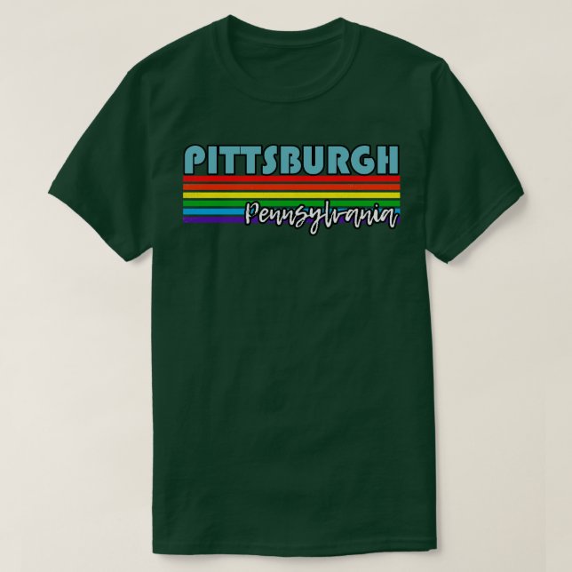 Pittsburgh Pennsylvania Pride Pittsburgh LGBT Gif T-Shirt (Design vorne)