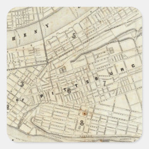 Pittsburgh, Pennsylvania Quadratischer Aufkleber