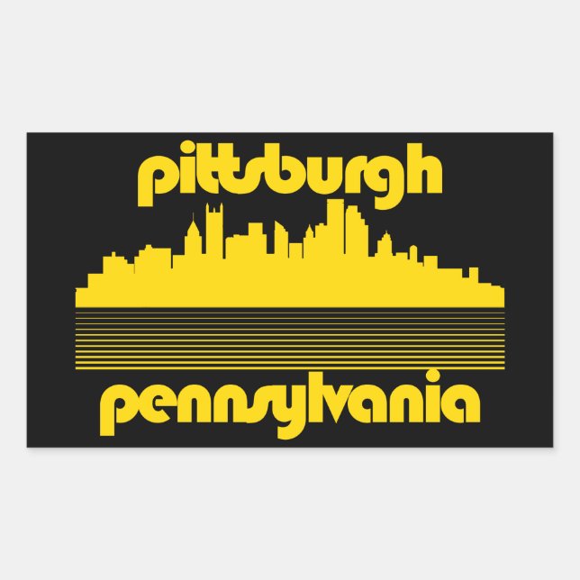 Pittsburgh Pennsylvania Rechteckiger Aufkleber (Vorderseite)