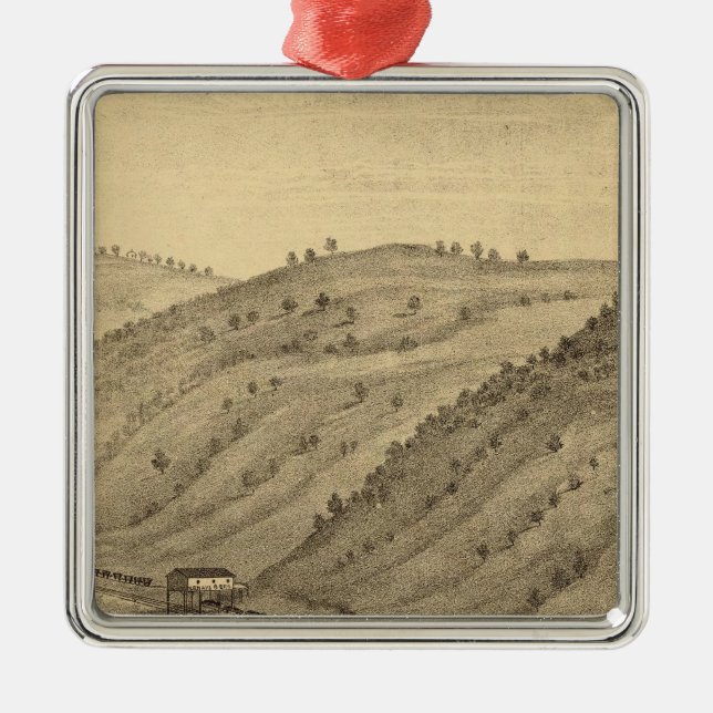 Pittsburgh, Pennsylvania Silbernes Ornament (Vorne)