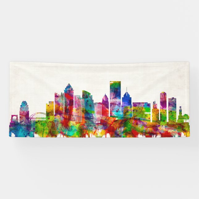 Pittsburgh Pennsylvania Skyline Banner (Horizontal)