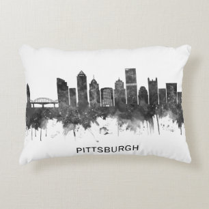 Pittsburgh Pennsylvania Skyline BW Dekokissen