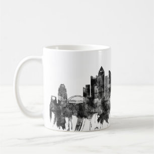 Pittsburgh Pennsylvania Skyline BW Kaffeetasse