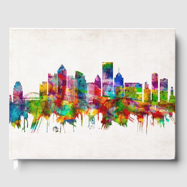 Pittsburgh Pennsylvania Skyline Gästebuch (Vorderseite)