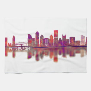 Pittsburgh Pennsylvania Skyline Geschirrtuch