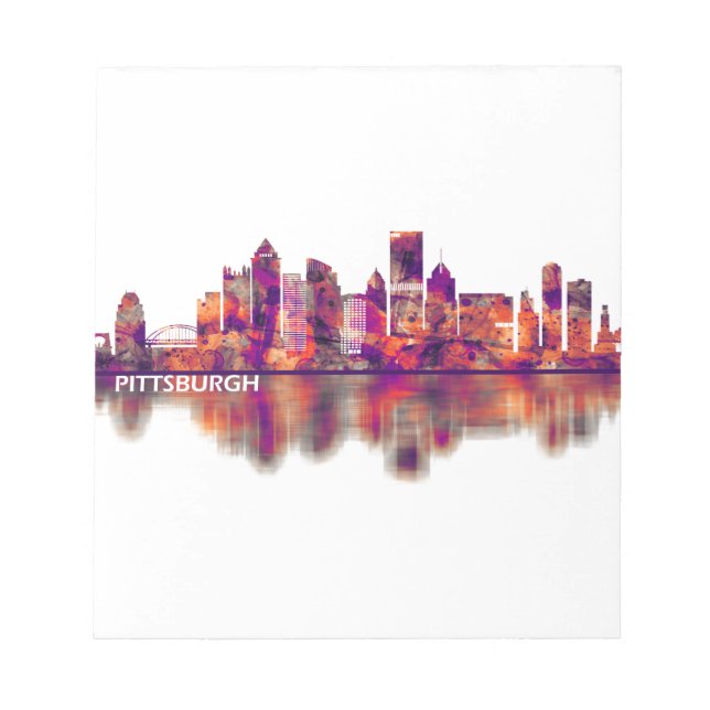 Pittsburgh Pennsylvania Skyline Notizblock (Vorderseite)