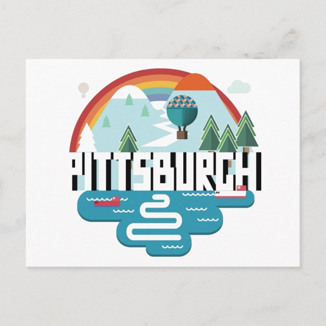 Pittsburgh, Pennsylvania | Stadtgestaltung Postkarte (Vorderseite)