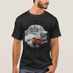 Pittsburgh Pennsylvania Steel City Skyline Fotogra T-Shirt