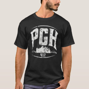 Pittsburgh Pennsylvania Steel City Skyline Pgh Zuh T-Shirt