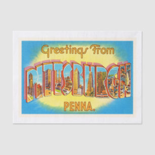 Pittsburgh Pennsylvania Vintage Reise-Andenken PAs Seidenpapier