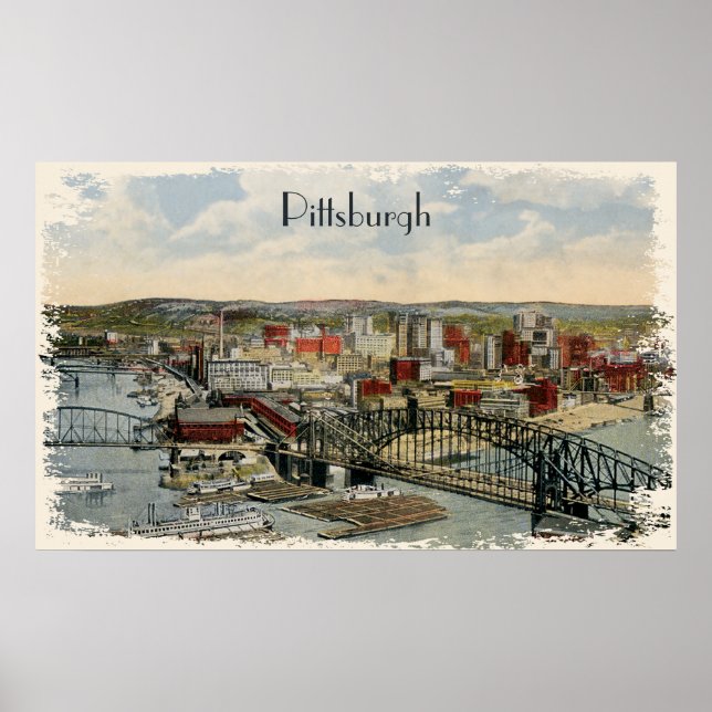Pittsburgh Point 1931 Canvas Print Poster (Vorne)