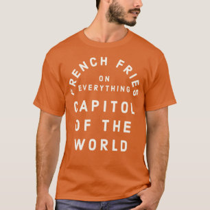 Pittsburgh Pommes Frites auf allem Hauptstadt von T-Shirt