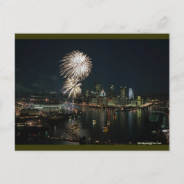 Pittsburgh Postcard Light Up Night "One of a Kind" Postkarte