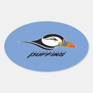 Pittsburgh Puffins-Logo Ovaler Aufkleber