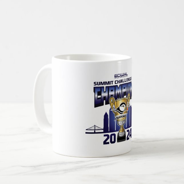 Pittsburgh Puffins Summit Challenge Cup Champions Kaffeetasse (Vorderseite Links)