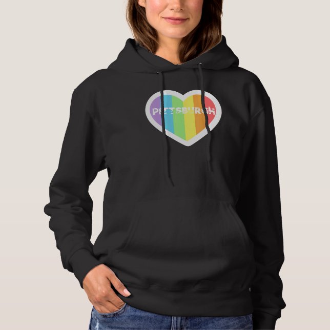 Pittsburgh Rainbow Gay LGBTQIA+ Pride Men Women Bo Hoodie (Vorderseite)
