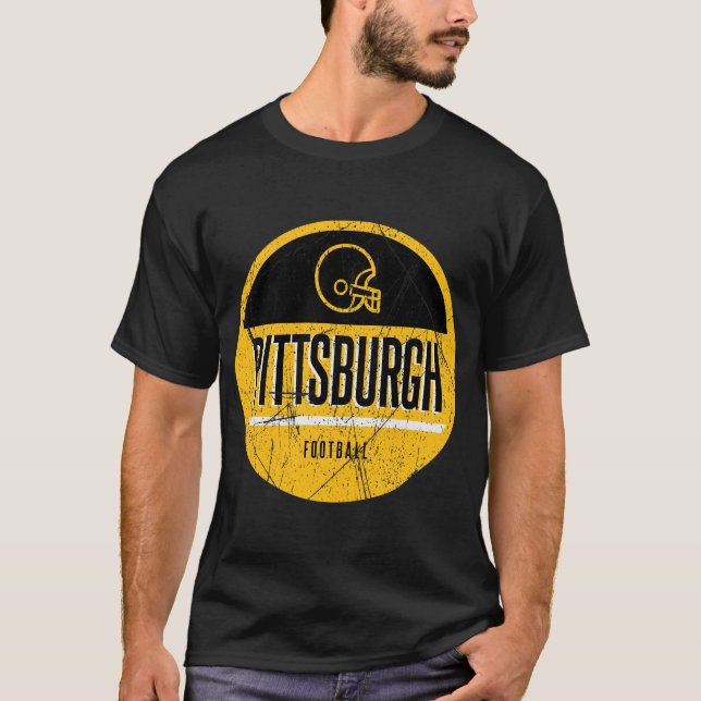 Pittsburgh Retrofußball T-Shirt (Vorderseite)