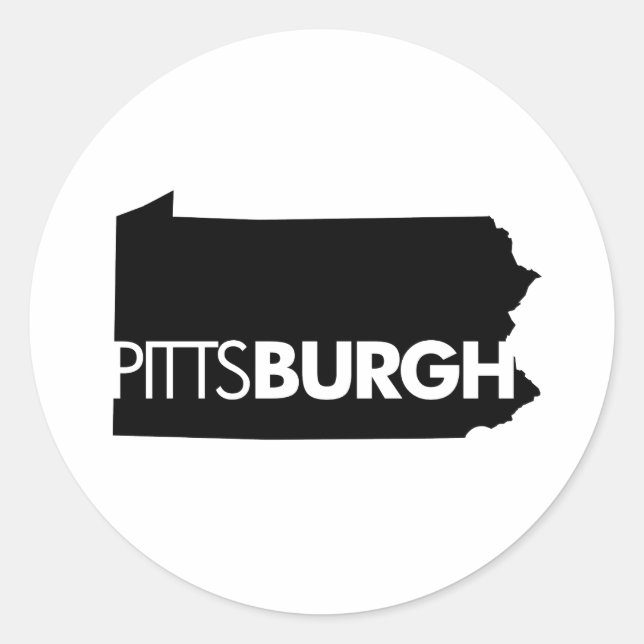 Pittsburgh Runder Aufkleber (Vorderseite)