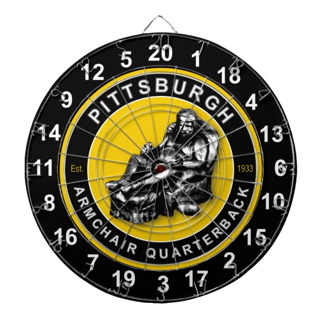 Pittsburgh Sessel Quarterback Football Dartboard Dartscheibe (vorne)