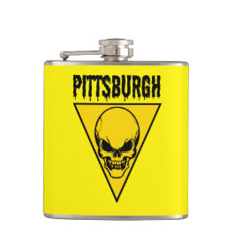 Pittsburgh Skull Flask Gelb Flachmann