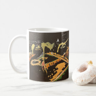 Pittsburgh Skyline Abstraktes Malen von zweitönige Kaffeetasse