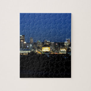 Pittsburgh-Skyline an der Dämmerung Puzzle