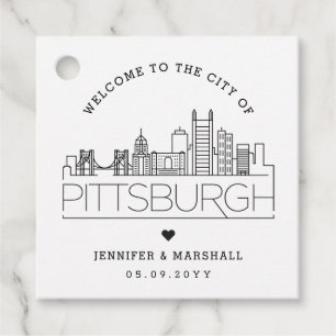 Pittsburgh Skyline   Begrüßung Geschenkanhänger