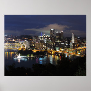 Pittsburgh Skyline bei Dusk Poster