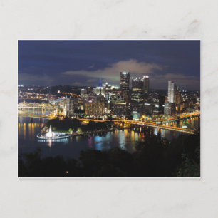 Pittsburgh Skyline bei Dusk Postkarte