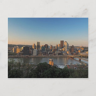 Pittsburgh Skyline bei Sunset Postkarte