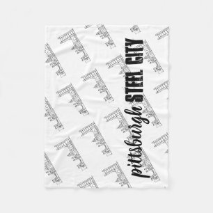 Pittsburgh-Skyline Fleecedecke