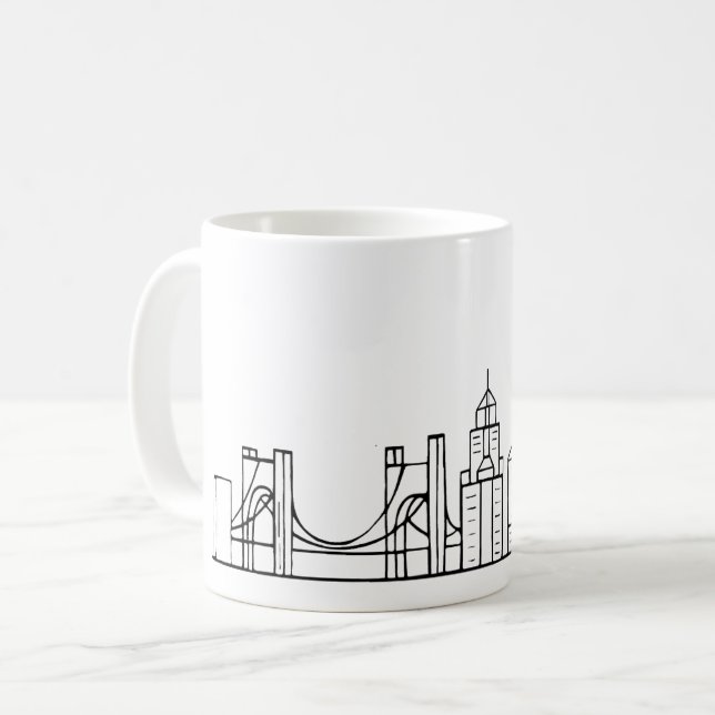 Pittsburgh-Skyline Kaffeetasse (Vorderseite Links)