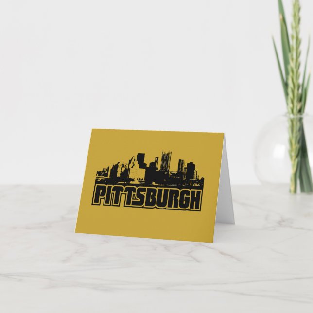 Pittsburgh-Skyline Karte (Vorderseite)