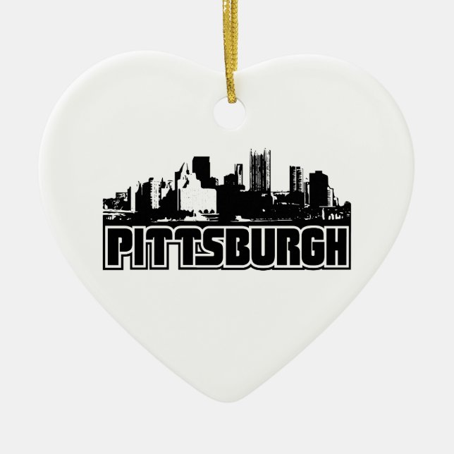 Pittsburgh-Skyline Keramik Ornament (Vorne)