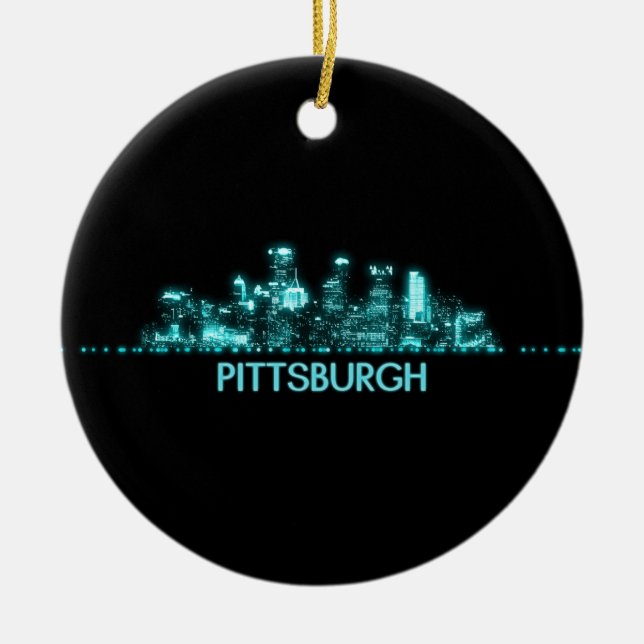 Pittsburgh Skyline Keramik Ornament (Vorne)