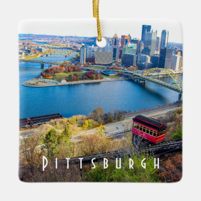 Pittsburgh Skyline Keramikornament (Vorderseite)