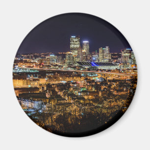 Pittsburgh-Skyline nachts Magnet