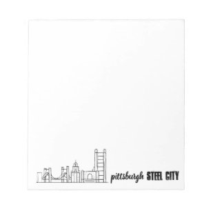 Pittsburgh Skyline Notizblock