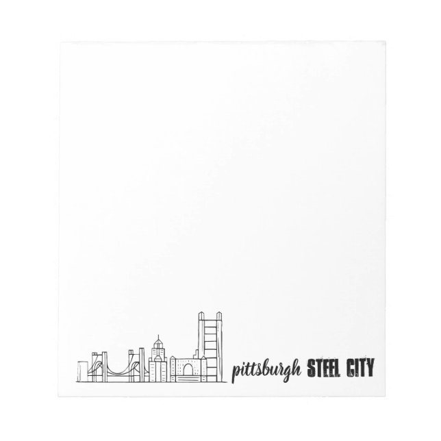 Pittsburgh Skyline Notizblock (Vorderseite)