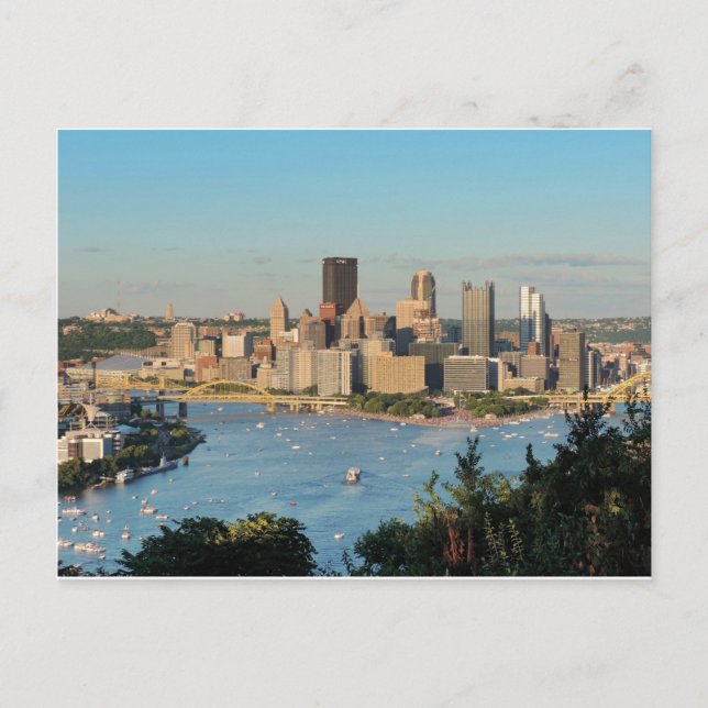 Pittsburgh Skyline Postkarte (Vorderseite)