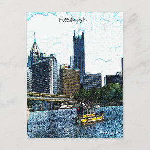 Pittsburgh Skyline Postkarte