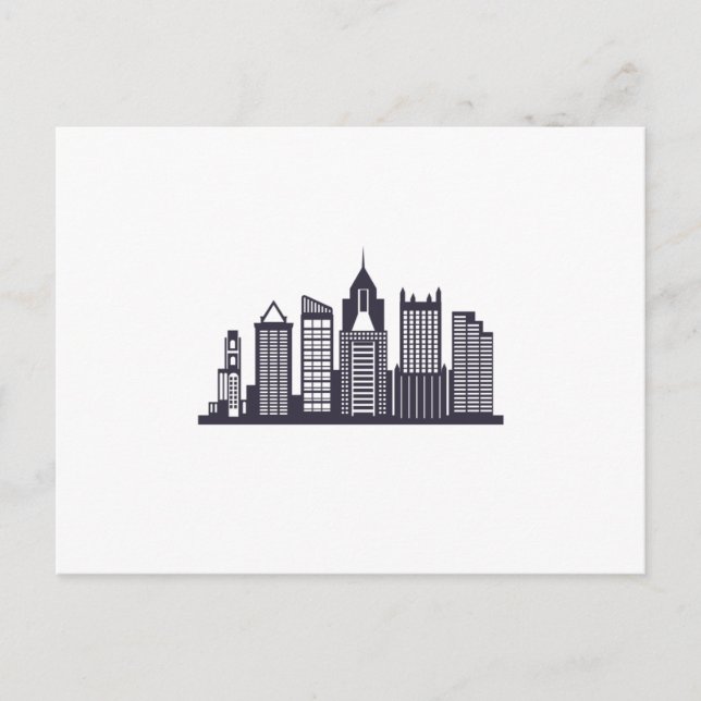 Pittsburgh Skyline Postkarte (Vorderseite)