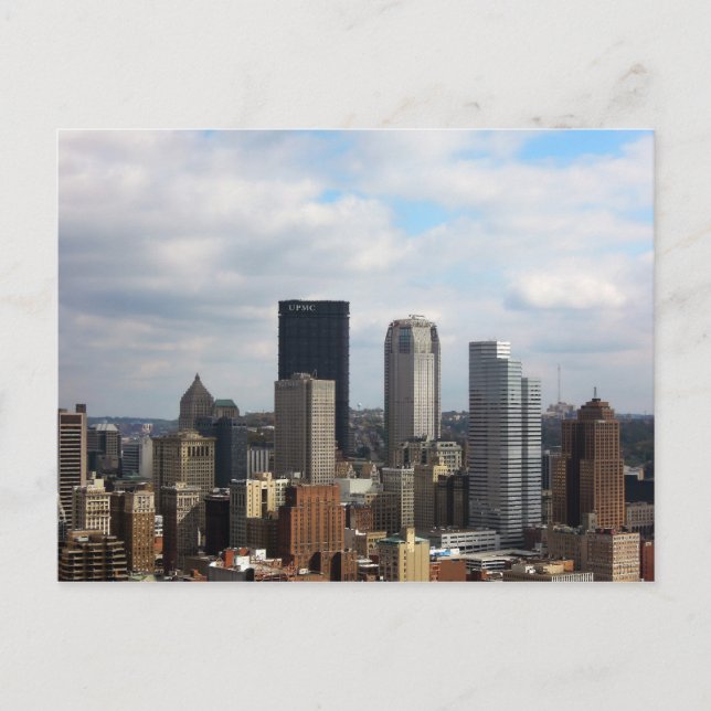 Pittsburgh Skyline Postkarte (Vorderseite)
