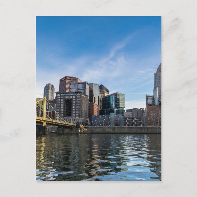 Pittsburgh Skyline Postkarte (Vorderseite)