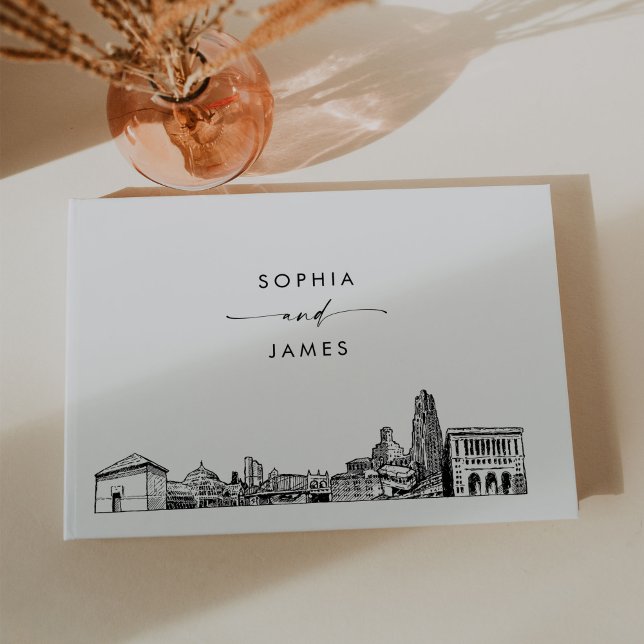 Pittsburgh Skyline Wedding Guest Book Gästebuch (Von Creator hochgeladen)