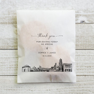 Pittsburgh Skyline Wedding Vielen Dank für Ihre Un Geschenktütchen